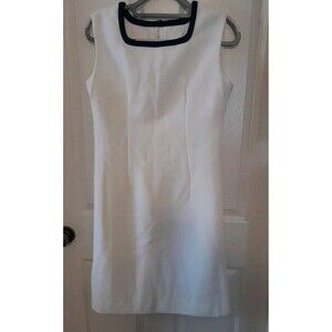 Vintage White Corduroy Feel  Below Knee Dress. Pit 36. B45